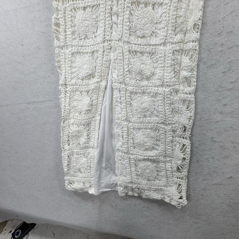 NEW Patchwork Crochet Knit Here Comes The Sun Midi Dress Womens‎ XS / Small Boho - Picture 9 of 11